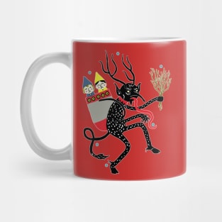 Vintage Old World Krampus Catching Children Mug